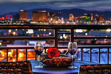 Romantic Balcony at Las Vegas Hotel